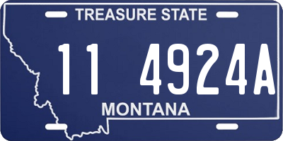 MT license plate 114924A