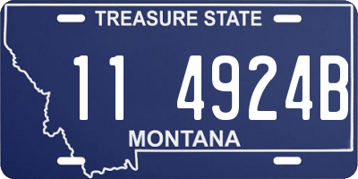 MT license plate 114924B