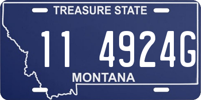 MT license plate 114924G