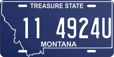 MT license plate 114924U