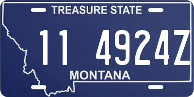 MT license plate 114924Z