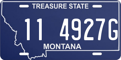 MT license plate 114927G