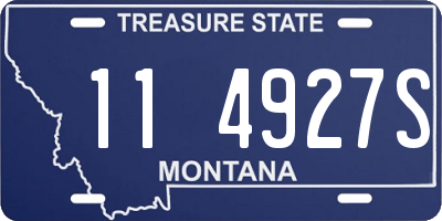 MT license plate 114927S