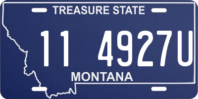 MT license plate 114927U