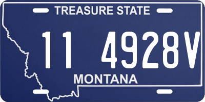 MT license plate 114928V