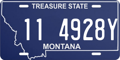 MT license plate 114928Y