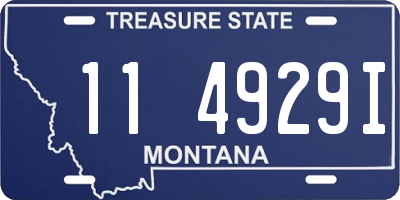 MT license plate 114929I