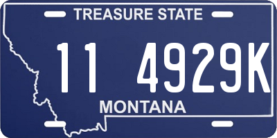 MT license plate 114929K