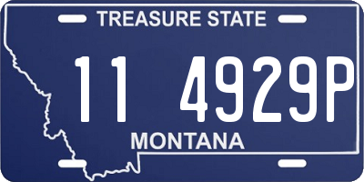 MT license plate 114929P