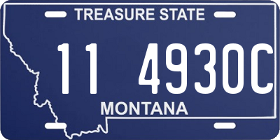 MT license plate 114930C