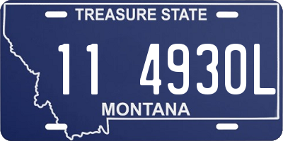 MT license plate 114930L