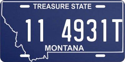 MT license plate 114931T