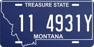 MT license plate 114931Y