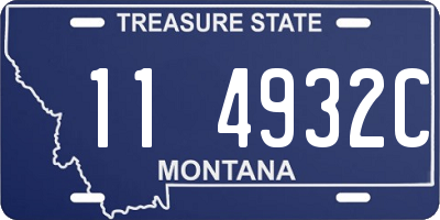 MT license plate 114932C