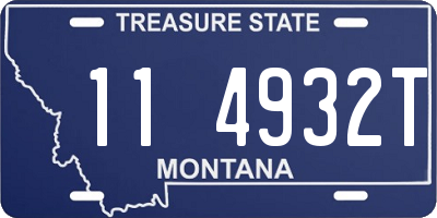 MT license plate 114932T