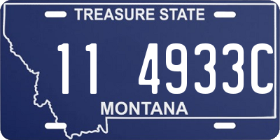 MT license plate 114933C