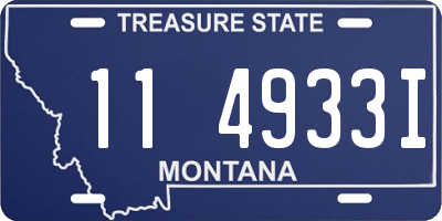 MT license plate 114933I