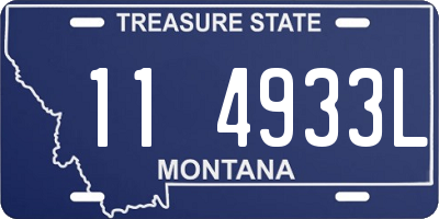 MT license plate 114933L