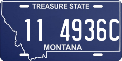 MT license plate 114936C