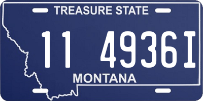 MT license plate 114936I