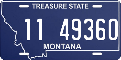 MT license plate 114936O