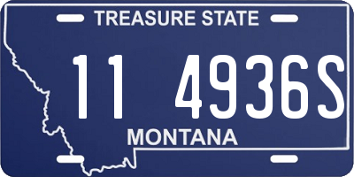 MT license plate 114936S