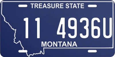 MT license plate 114936U