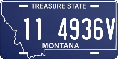 MT license plate 114936V