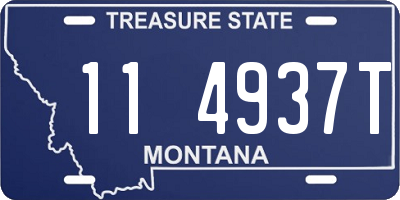 MT license plate 114937T