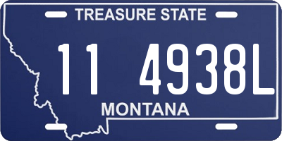 MT license plate 114938L