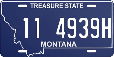 MT license plate 114939H