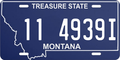 MT license plate 114939I