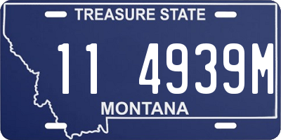 MT license plate 114939M