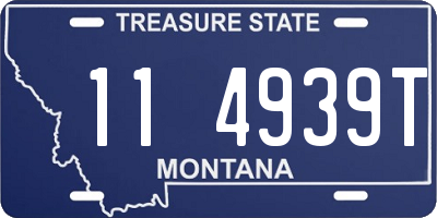 MT license plate 114939T