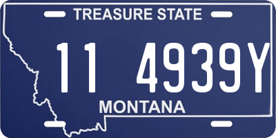 MT license plate 114939Y