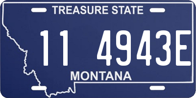 MT license plate 114943E