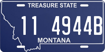 MT license plate 114944B