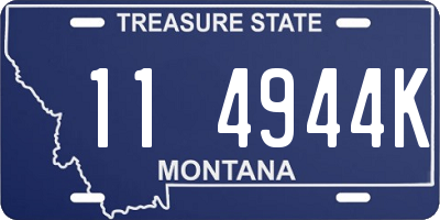 MT license plate 114944K