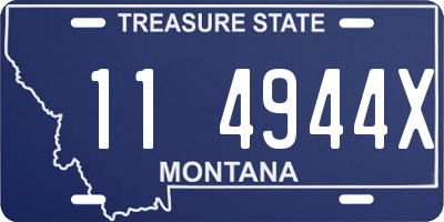 MT license plate 114944X