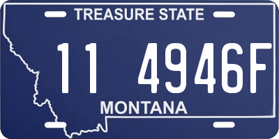 MT license plate 114946F