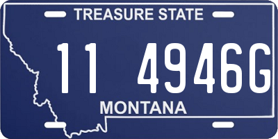 MT license plate 114946G