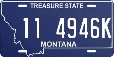 MT license plate 114946K