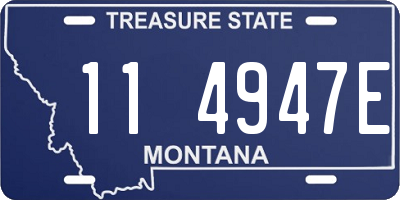 MT license plate 114947E