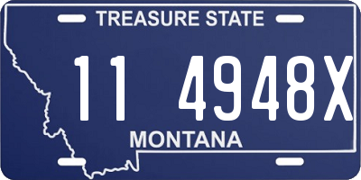 MT license plate 114948X