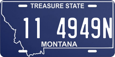 MT license plate 114949N