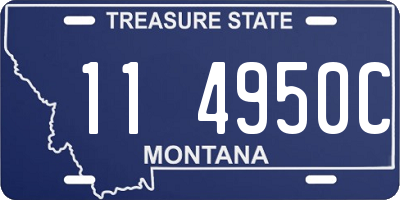 MT license plate 114950C