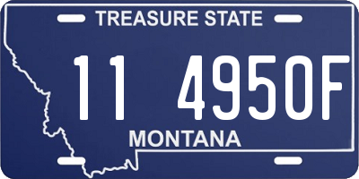 MT license plate 114950F