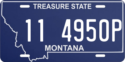 MT license plate 114950P