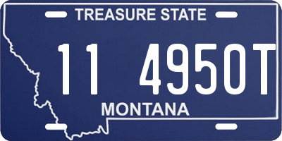 MT license plate 114950T