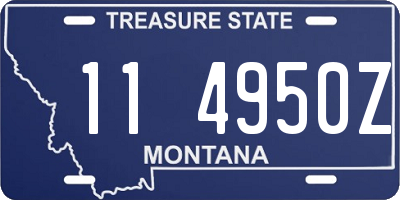 MT license plate 114950Z